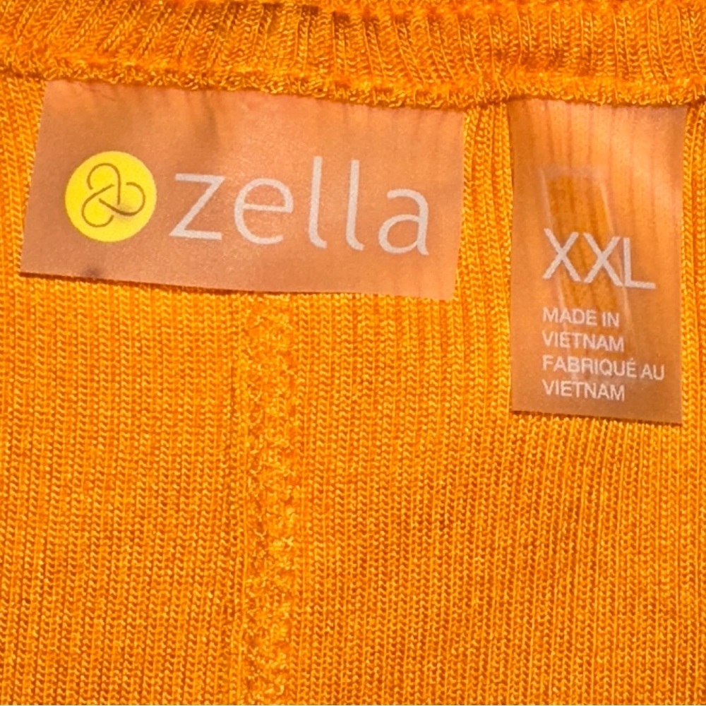 Zella Favorite Rib All Day Racerback Orange Tank Top - Picture 5 of 8